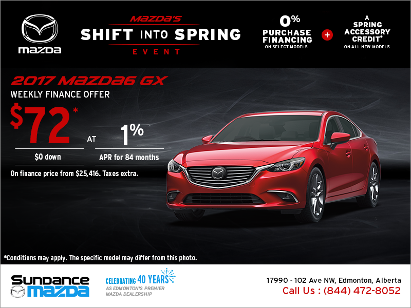 Get the 2017 Mazda6 today!