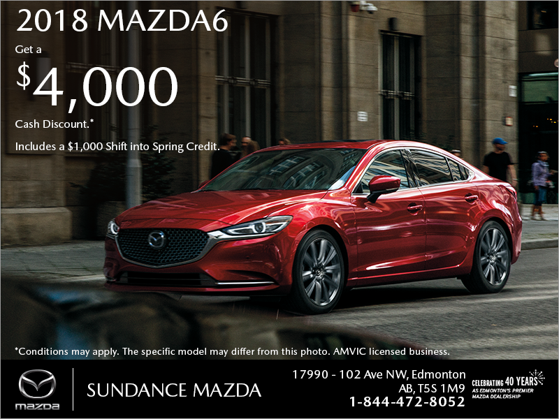 Get the 2018 Mazda6 today!
