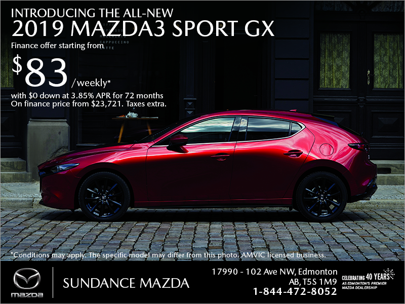 Get the 2019 Mazda3 Sport today!