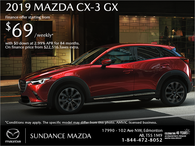 Get the new 2019 Mazda CX-3 today!