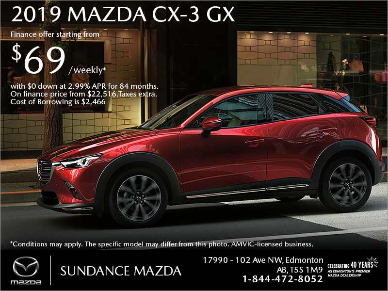 Get the 2019 Mazda CX-3 today!