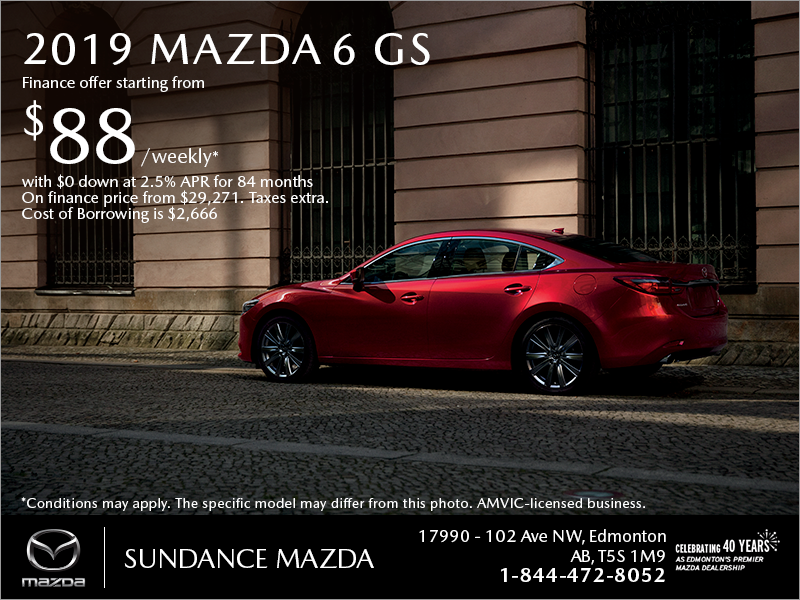 Get the 2019 Mazda6 today!