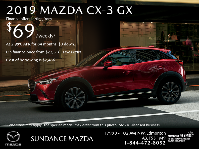 Get the 2019 Mazda CX-3 today!