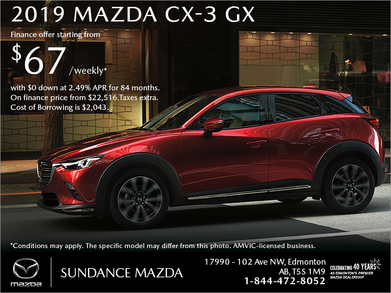 Get the 2019 Mazda CX-3 today!