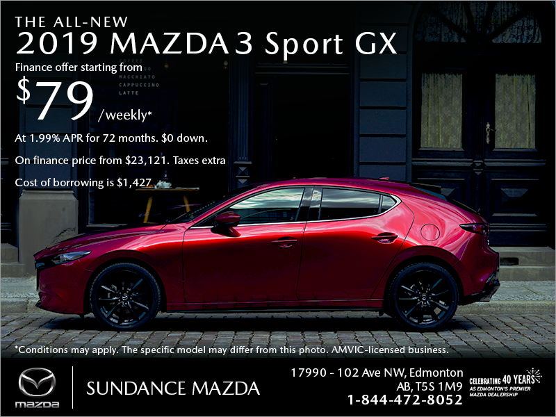 Get the 2019 Mazda3 Sport today!