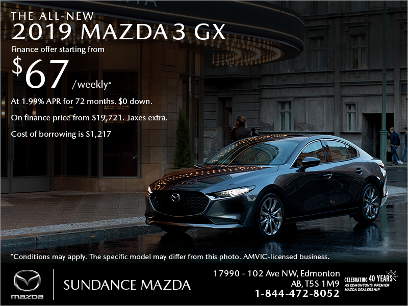 Get the 2019 Mazda3 today!