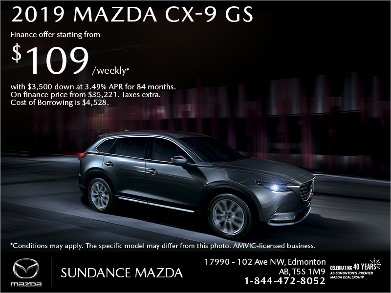Get the 2019 Mazda CX-9 today!