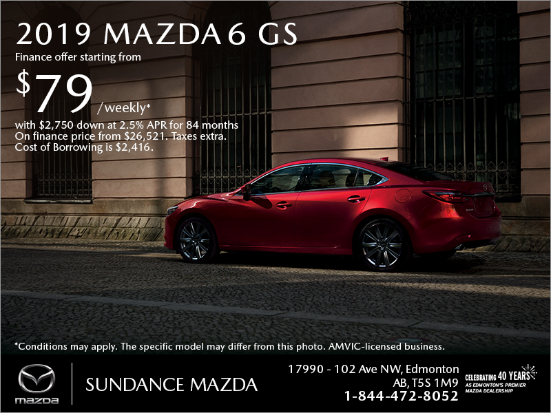 Get the 2019 Mazda6 today!