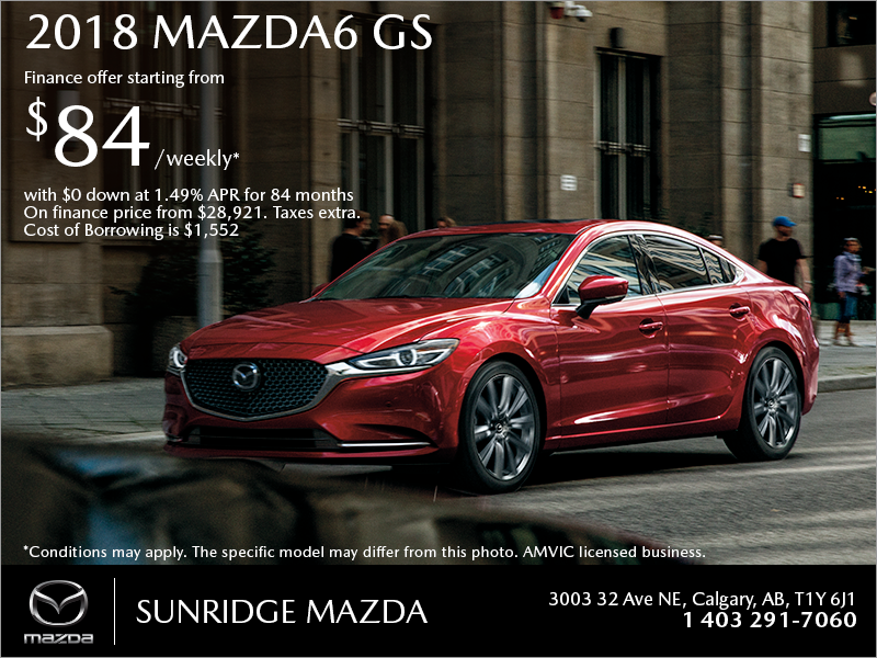 Get the 2018 Mazda6 today!