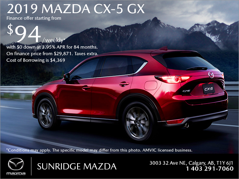 Get the 2019 Mazda CX-5 today!