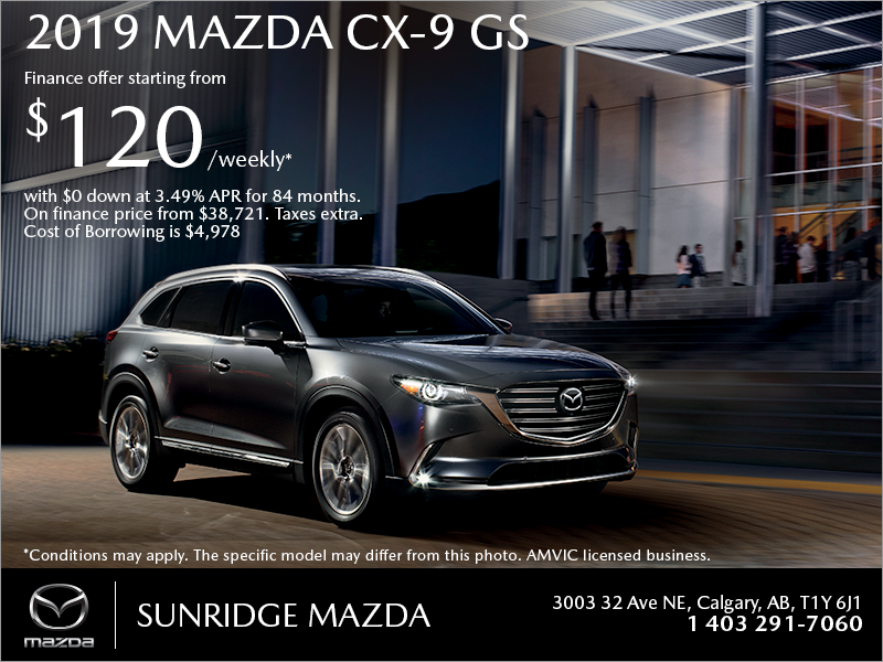 Get the 2019 Mazda CX-9 today!