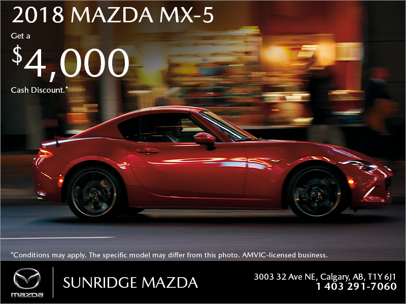 Get the 2018 Mazda MX-5 today!