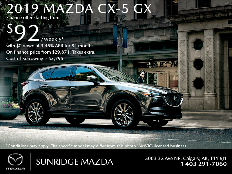 Get the 2019 Mazda CX-5 today!