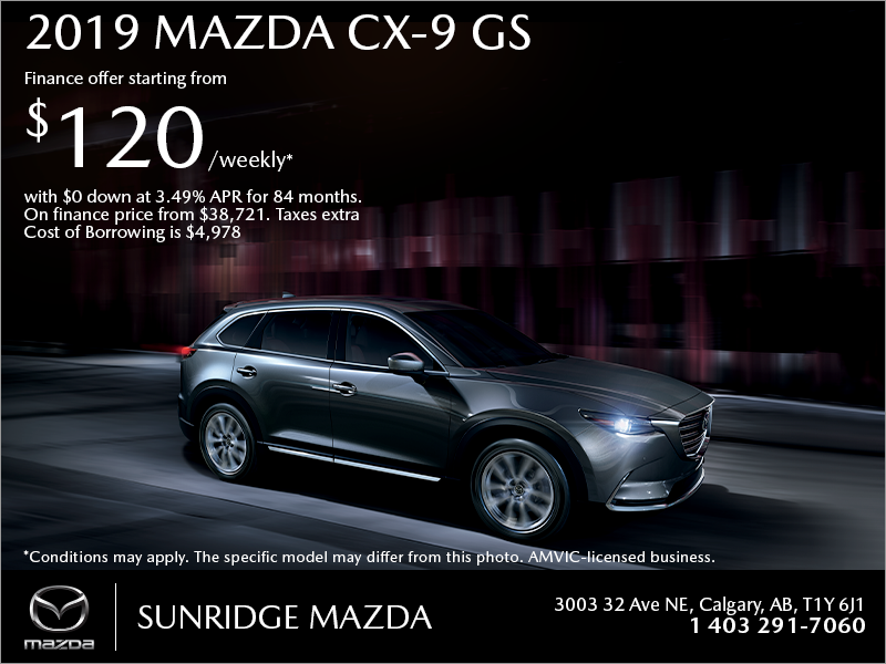Get the 2019 Mazda CX-9 today!