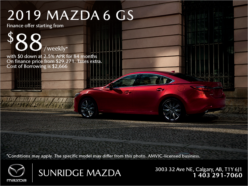 Get the 2019 Mazda6 today!