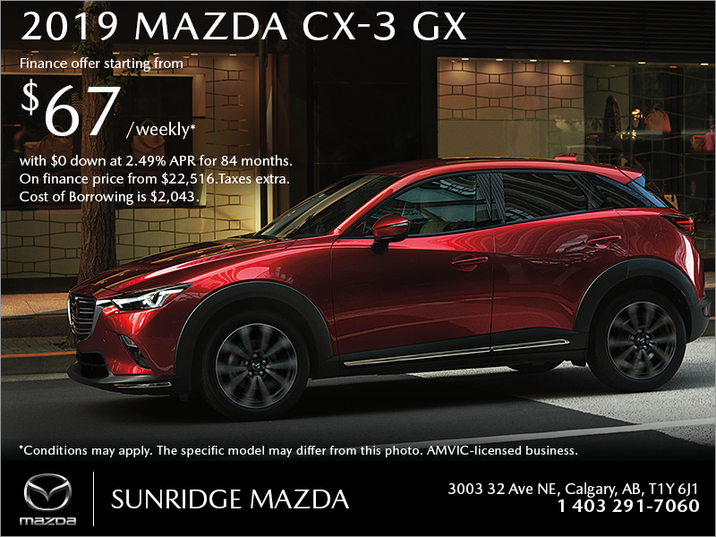 Get the 2019 Mazda CX-3 today!