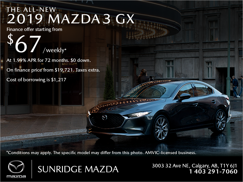 Get the 2019 Mazda3 today!