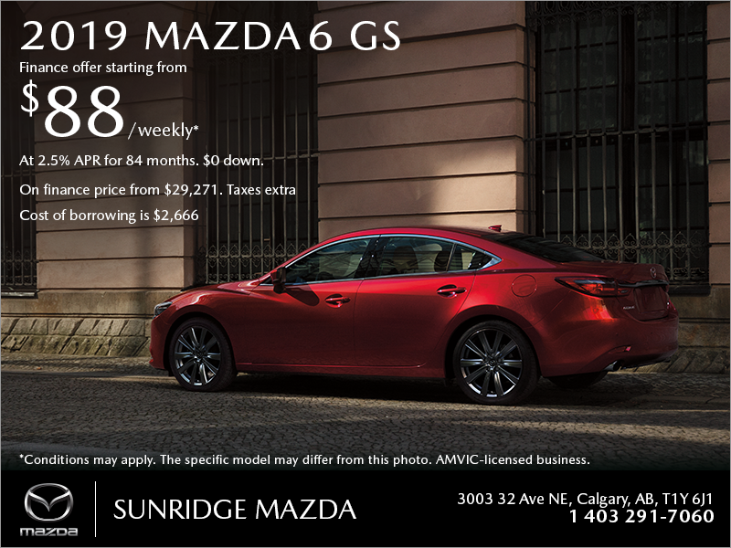 Get the 2019 Mazda6 today!