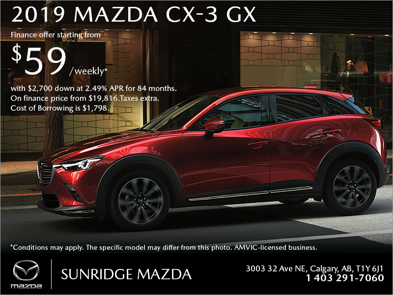 Get the 2019 Mazda CX-3 today!