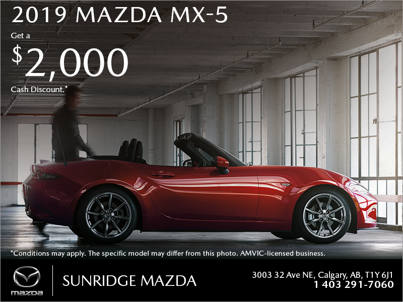 Get the 2019 Mazda MX-5 today!