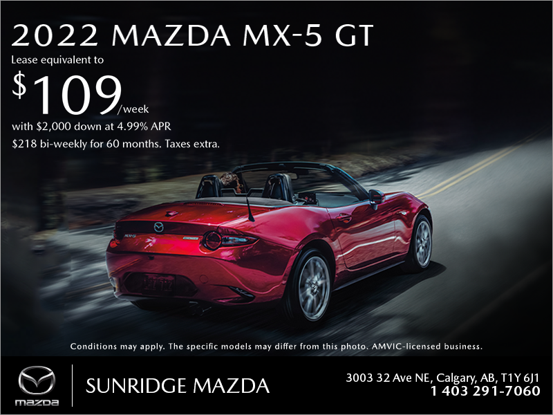 Get the 2022 Mazda MX-5 today!