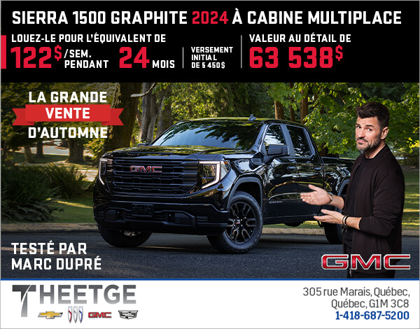 Le GMC Sierra 1500 Graphite 2024