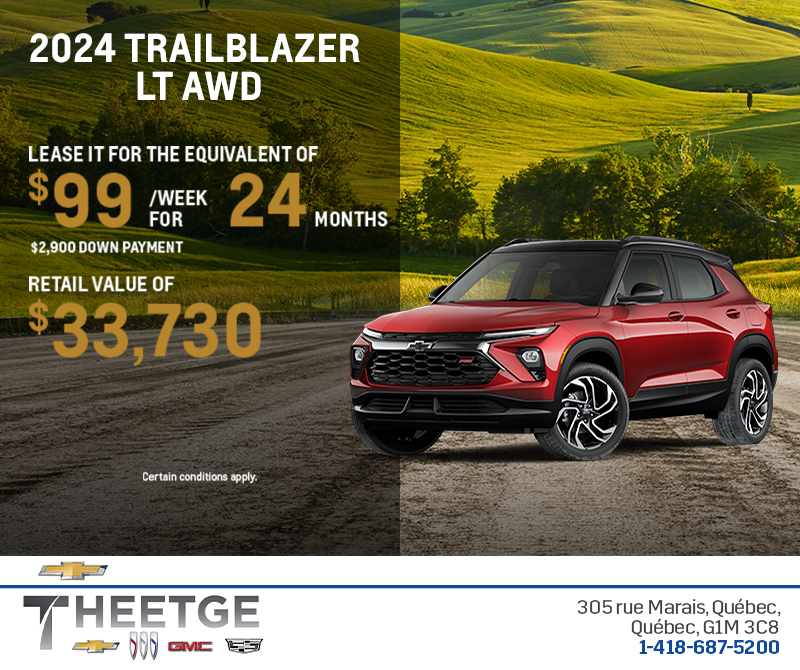 Get the 2024 Chevrolet Trailblazer LT AWD