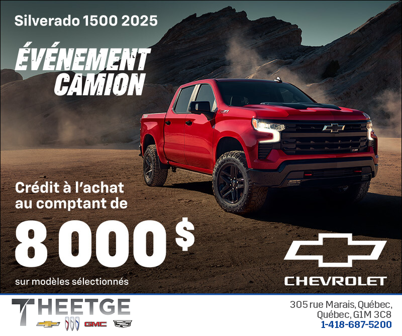 Procurez-vous le Chevrolet Silverado 1500 2025