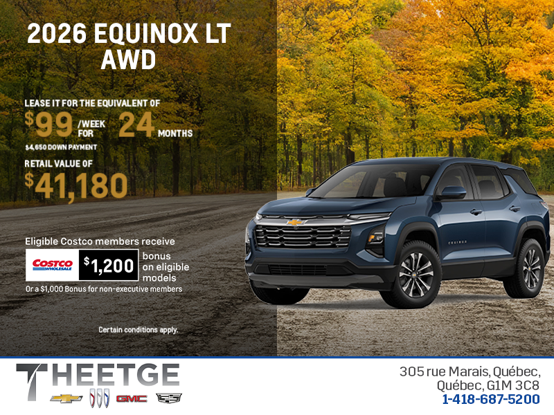 Get the 2026 Chevrolet Equinox LT AWD