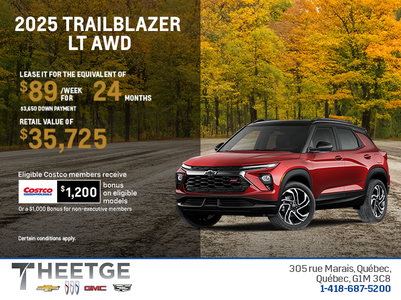 Get the 2026 Chevrolet Trailblazer LT AWD