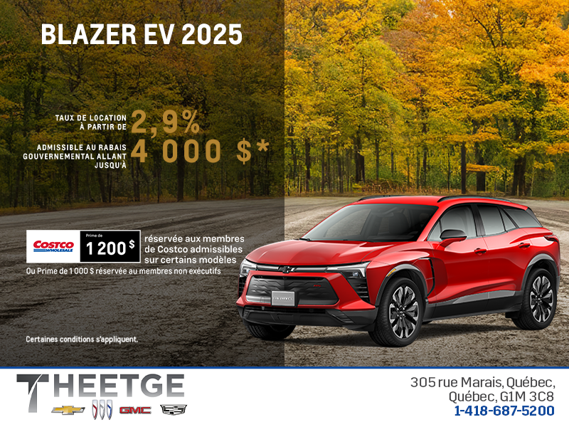 Procurez-vous le Chevrolet Blazer EV 2025