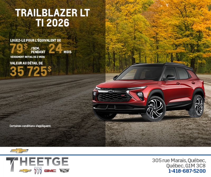Le Chevrolet Trailblazer LT TI 2026
