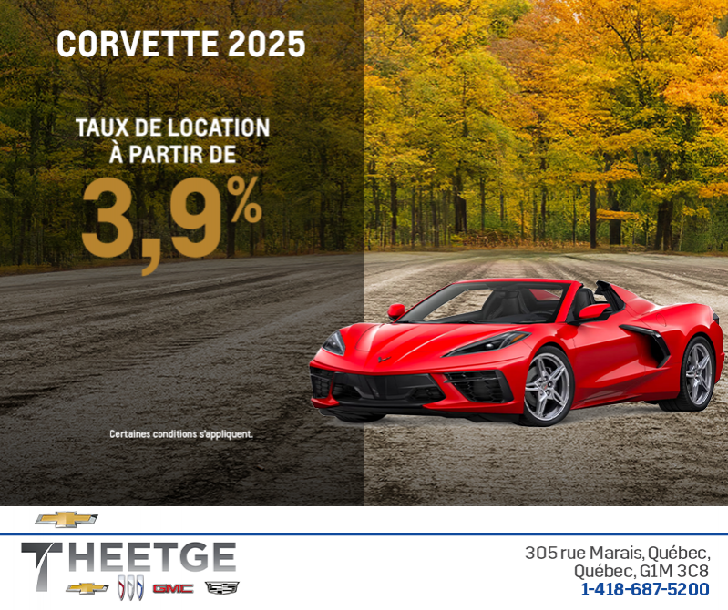 Procurez-vous le Chevrolet Corvette 2025