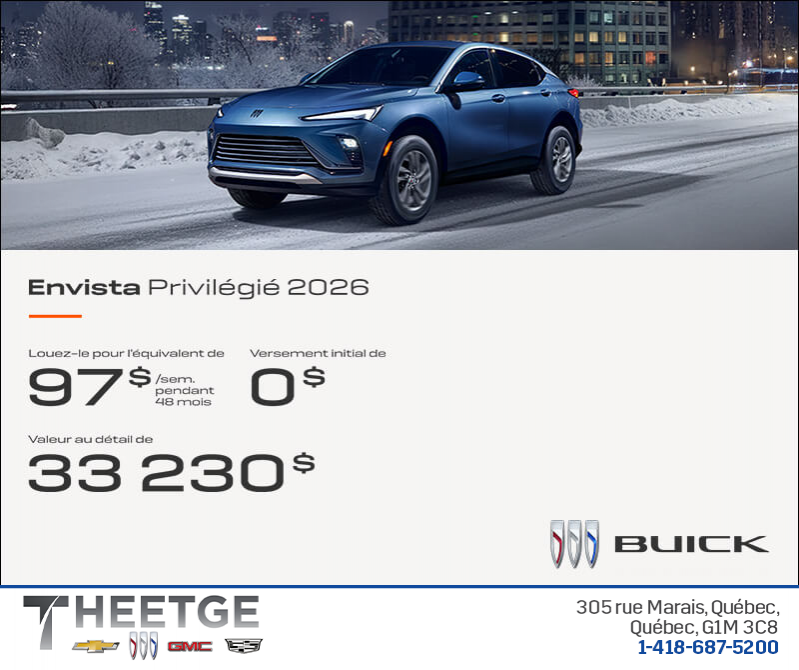 Procurez-vous la Buick Envista 2026