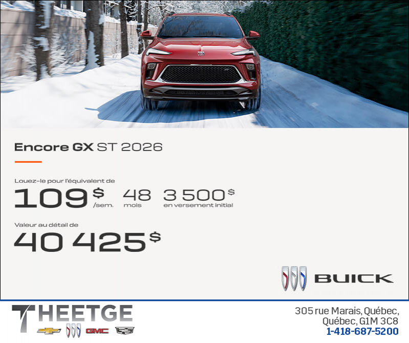 Procurez-vous le Buick Encore GX 2026