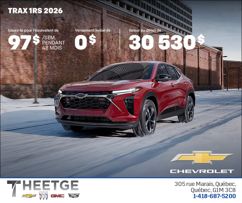 Procurez-vous le Chevrolet Trax 2026