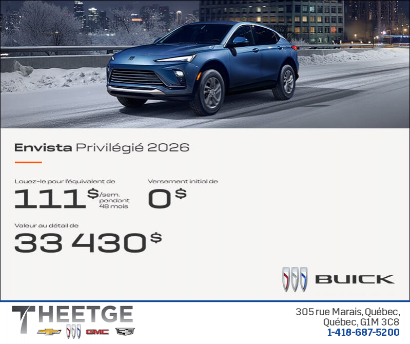 Procurez-vous la Buick Envista 2026