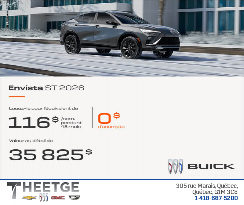 Procurez-vous la Buick Envista 2026