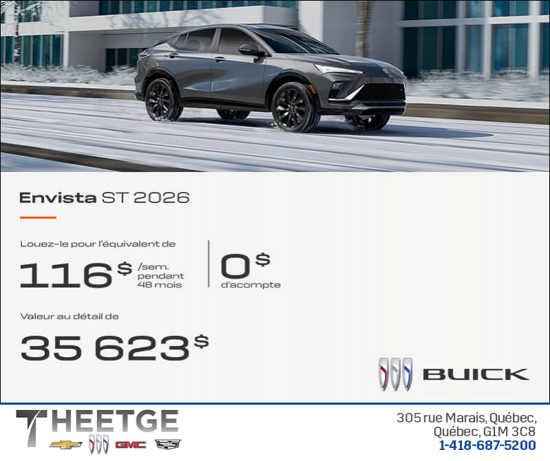 Procurez-vous la Buick Envista 2026