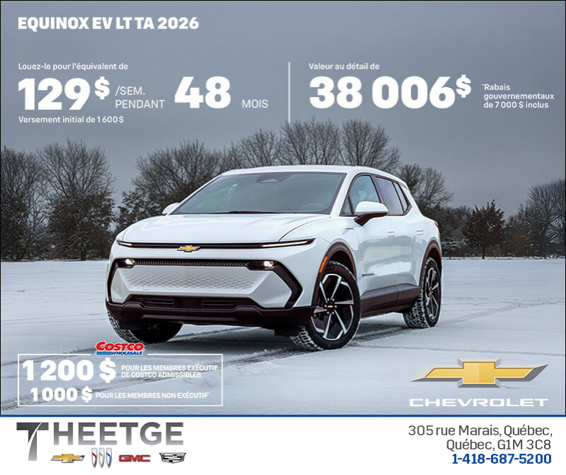 Procurez-vous le Chevrolet Equinox EV 2026