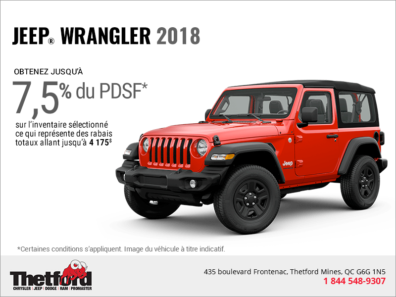Conduisez un Jeep Wrangler 2018!