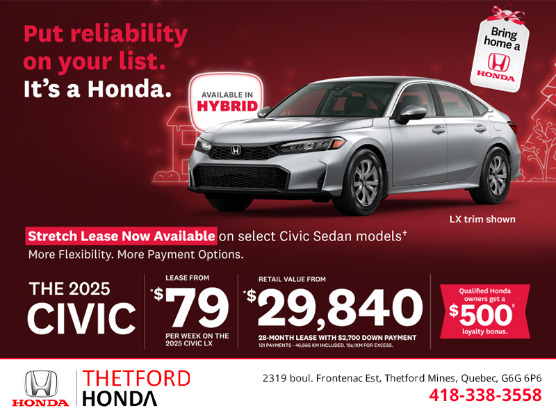 Get the 2025 Honda Civic!