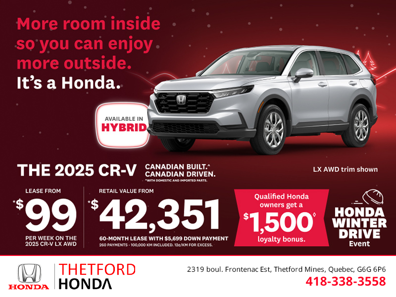 Get the 2025 Honda CR-V!