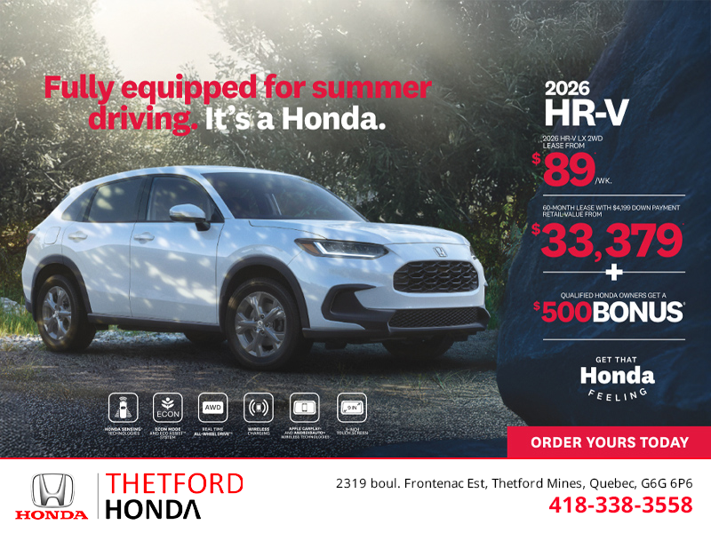 Get the 2026 Honda HR-V!