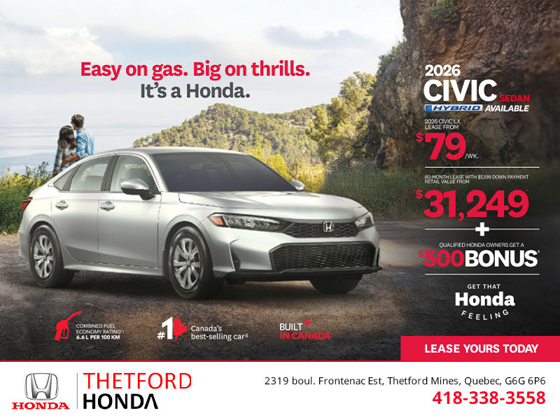 Get the 2026 Honda Civic Sedan!