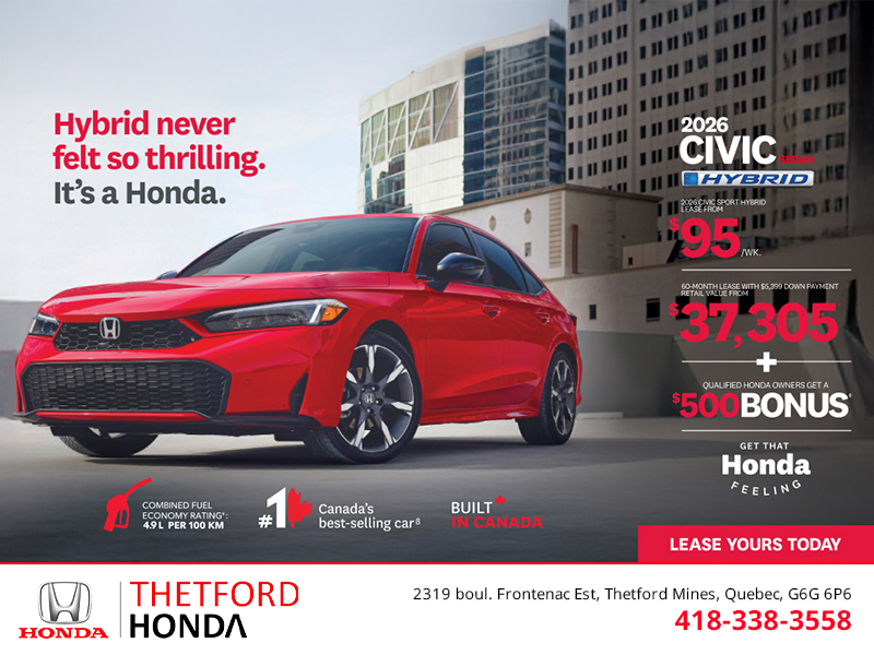 Get the 2026 Honda Civic Sedan Hybrid!