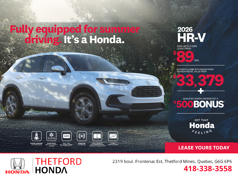 Get the 2026 Honda HR-V!