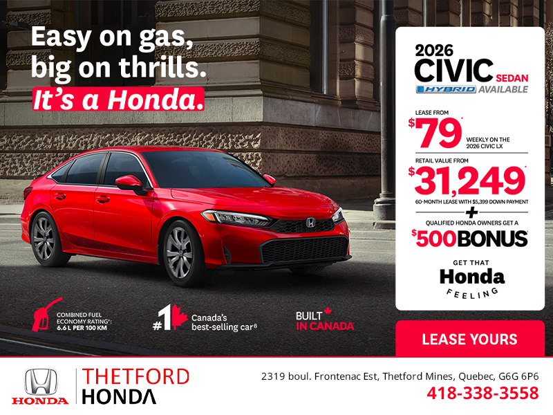 Get the 2026 Honda Civic Sedan!