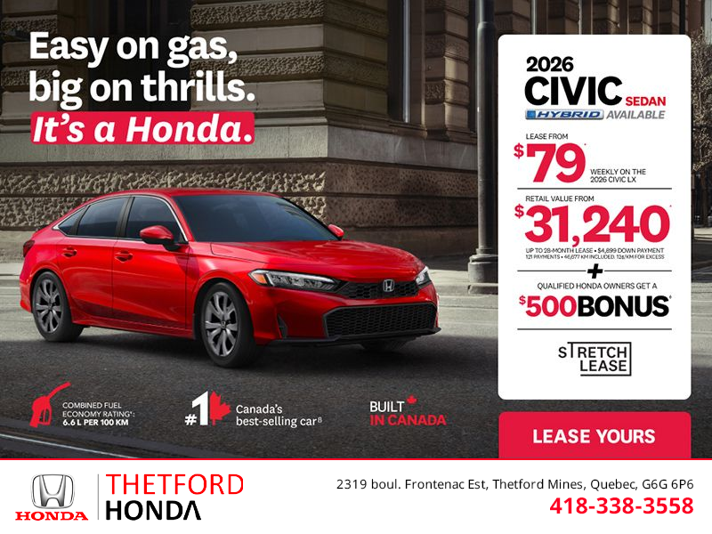 Get the 2026 Honda Civic Sedan!