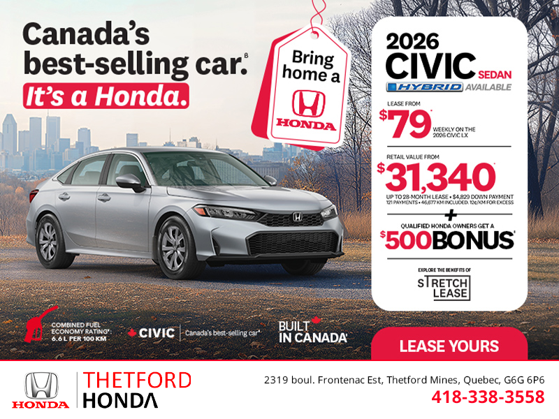 Get the 2026 Honda Civic Sedan!